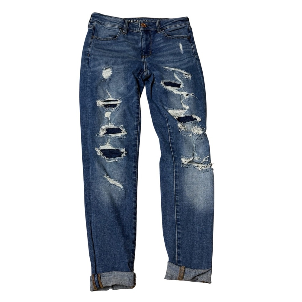 American Eagle hi-rise jegging distressed skinny jeans